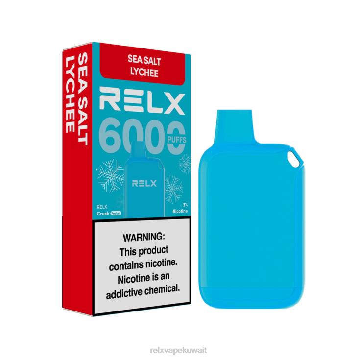 RELX Crush Pocket 6000 الجليدية | 6NH4814 ‎RELX Vape Kuwait ليتشي ملح البحر