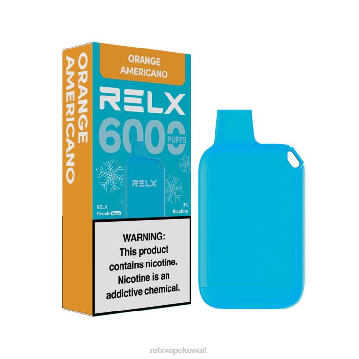 RELX Crush Pocket 6000 الجليدية | 6NH4815 ‎RELX فيب أمريكانو برتقالي